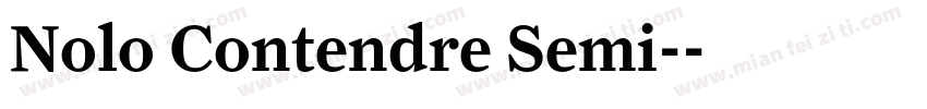 Nolo Contendre Semi-字体转换